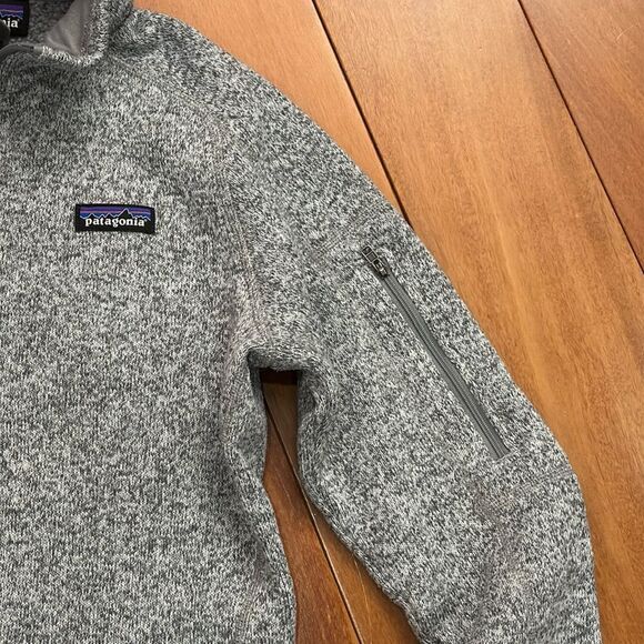 Patagonia women’s 1/4 Zip Better Sweater Heather gray Fleece Jacket SZ M - Picture 2 of 7